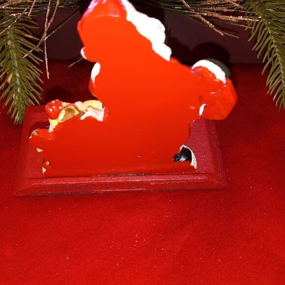 Vtg. NCE Santa Claus Cast Iron Stocking Hanger frame - Picture 5 of 9